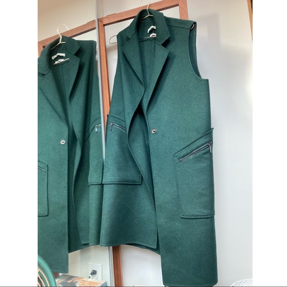 Mango Handmade Wool Blend Gilet Coat Vest 40” - Picture 1 of 8